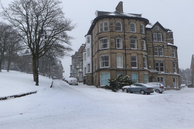 1,000 feet above sea level at its highest point , Buxton is the highest market town in England. Which explains all the snow.
