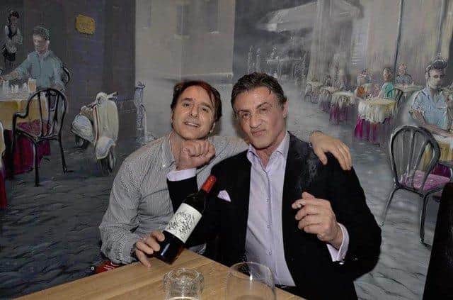 Maurizio Mori and Sylvester Stallone.