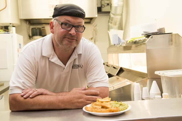 Bruce Payne at The Market Chippy at Moor Market in Sheffield. Picture: Dean Atkins.