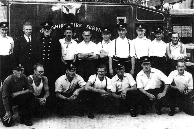 Havant firemen at their old fire station at Gosslyn House, West Street, Havnt in 1952