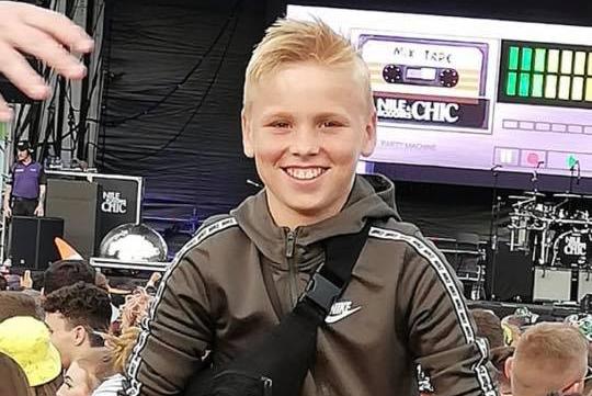 Claire Fields shared this photo of her son enjoying a previous festival and said 'my gorgeous kid'