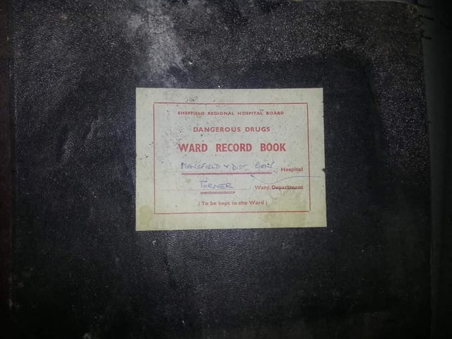 An old Ward record book found where it had been discarded many years ago.