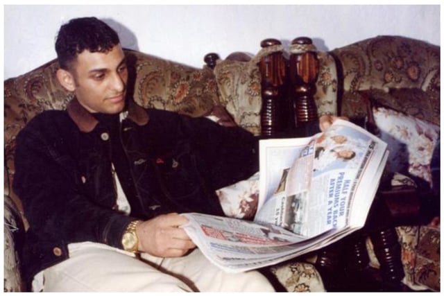 Naseem Hamed pictured at his home in Newman Road, Wincobank, after winning the European bantamweight title, May 12, 1994
