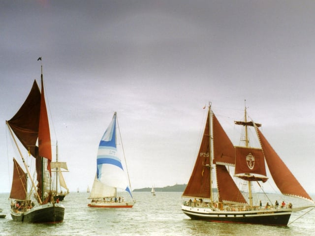 The first Tall Ships' race was held in 1956. 20 of the world's last remaining large sailing ships set sail from Torquay, Devon and headed to Lisbon, Portugal.
