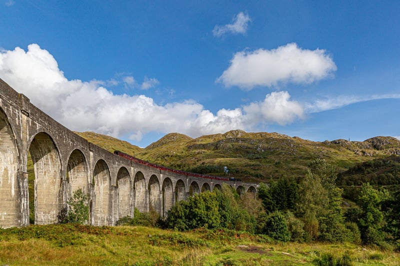 The Glenfinnan Viaduct was one of Scotland's most arresting views before the Harry Potter films made it a destination known worldwide. Don't just stop for a snap though - venture further on the 4km Glenfinnan Viaduct Trail and enjoy more great views of Loch Shiel and visit the 1815 Glenfinnan Monument, dedicated to Jacobite clansmen.