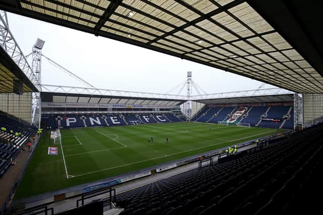 PRESTON, ENGLAND - FEBRUARY 15: A general view of inside the stadium ahead of the Sky Bet Championship match between Preston North End and Millwall at Deepdale on February 15, 2020 in Preston, England. (Photo by Lewis Storey/Getty Images)