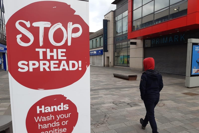 Signs have been installed across the city centre, reminding people on the steps they can take to reduce the risk of catching and spreading Covid-19.