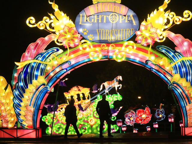 A spectacular light and lantern festival created some dazzling Christmas magic as the award-winning Yorkshire Wildlife Park unveiled the Winter Illuminations trail today. Picture: Chris Etchells