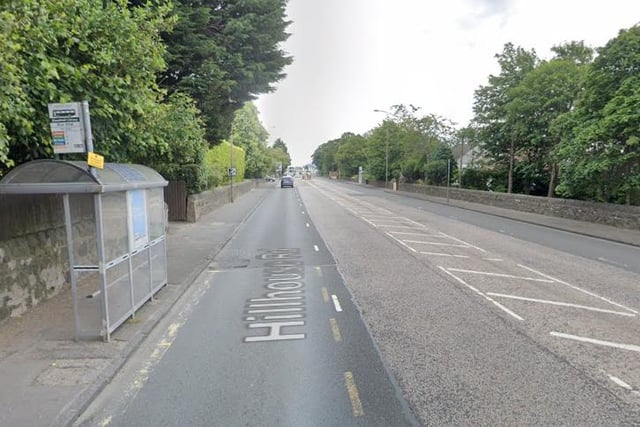 Extension of westbound bus lane on Hillhouse Road towards Blackhall