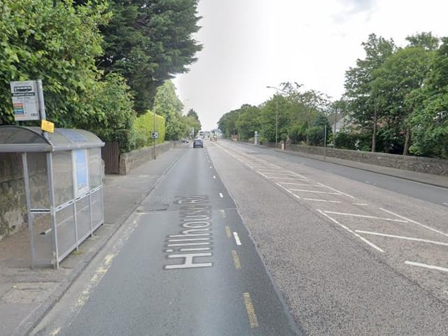 Extension of westbound bus lane on Hillhouse Road towards Blackhall
