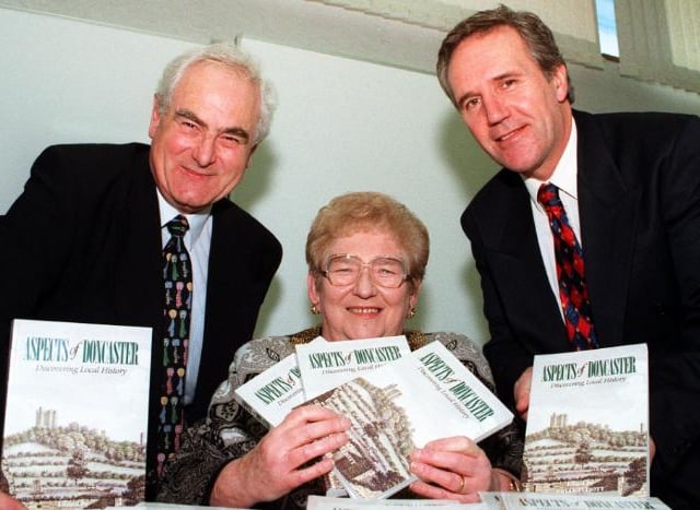 Mayor of Doncaster Cllr Sheila Mitchinson launched a new book called Aspects of Doncaster. Doncaster Central Library, 1997.