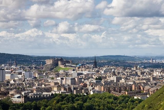 Where would you have to go to find this view of Edinburgh?