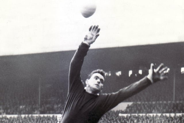 Legendary goalkeeper Alan Hodgkinson in action for United in 1963. The former England goalkeeper, who died in 2015 at the age of 79, made 674 competitive appearances for the Blades after arriving at Bramall Lane in 1953.