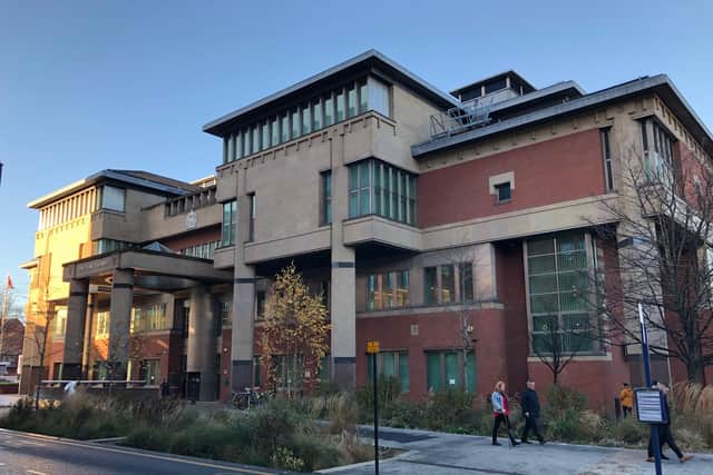 Sheffield Crown Court, pictured, has heard how a troubled drug-dealing grandmother has been spared from jail after she was caught drugs at her home.
