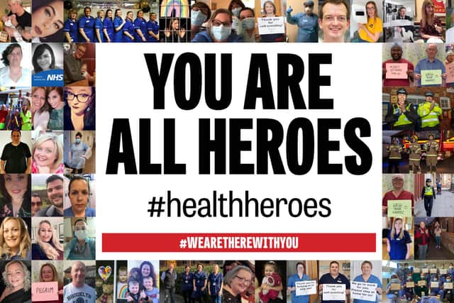 We are saluting our NHS health heroes working on the frontline to help keep us all safe and healthy during this national emergency.