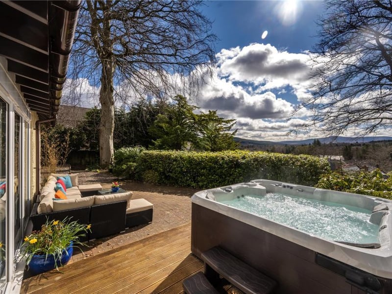 Paved terrace.