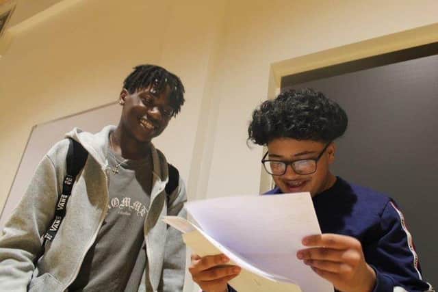 Students at Newfield School in Sheffield collected their GCSE results today
