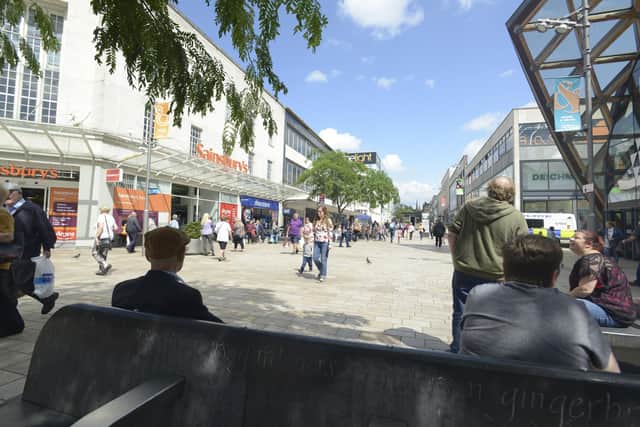 Sheffield residents have explained what puts them off going into town, with one calling for action to ease the problems of nuisance behaviour around The Moor, pictured.