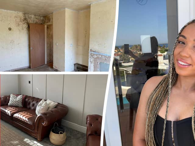 Celene Francis has spent £3k giving her Sheffield council house a renovation with outstanding results. Photo: SWNS
