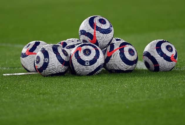 Premier League match ball. (Photo by Shaun Botterill/Getty Images)