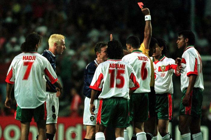 Scotland needed a win over Morocco and Norway to lose to Brazil in the other group game - neither happened and Craig Burley was red carded in St Etienne as Craig Brown's side finished bottom of the section.