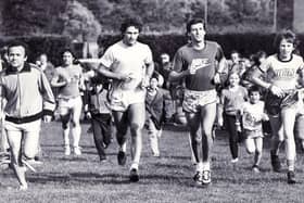Sebastion Coe running in the Mile for Oxfam race in Sheffield October 1980