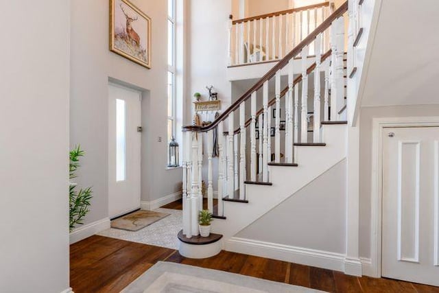 At the heart of this property is this split staircase.