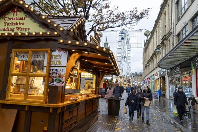 Christmas market on Fargate in Sheffield in 2019.  Picture Scott Merrylees