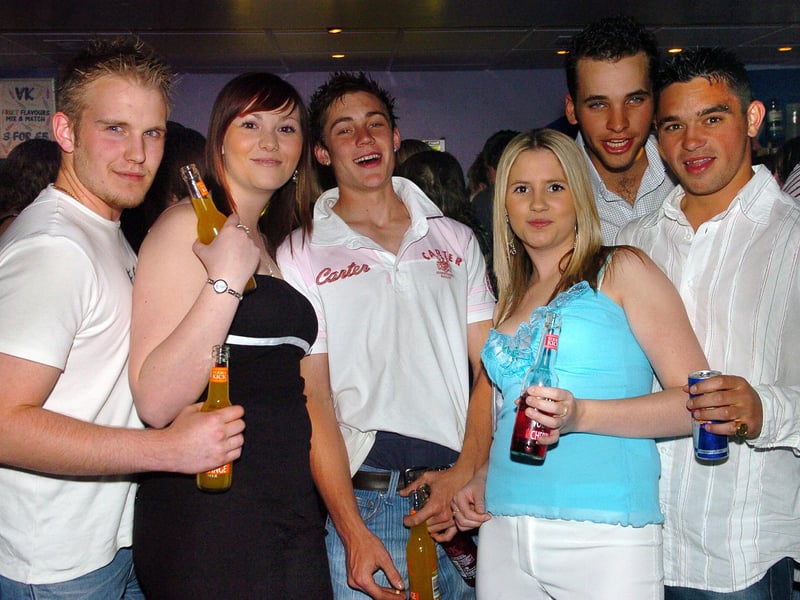 People having a good time at Time & Envy nightclub at South Parade, Southsea in 2005.