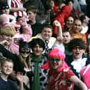 Blades fans in fancy dress at Luton back in 2006