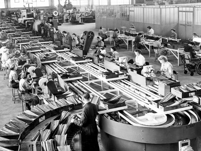 A general view of the hacksaw blade department at English Steel Corporation showing the flow method of production. Submitted picture