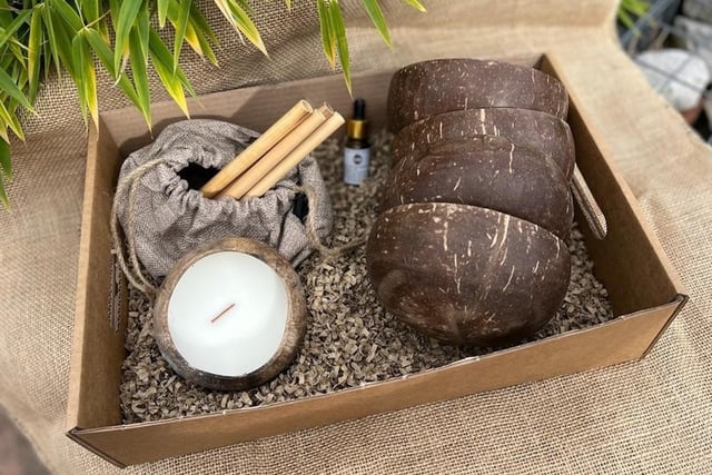 Treat a loved one to this beautiful environmentally friendly gift set, containing one Jungle Culture Natural Coconut Soy Candle in Coconut Shell, 4x 700ml Organic Natural Coconut Bowls, 4x Bamboo Straws and 4x 10ml bottles of Coconut Oil to take care of your bowls.
 Mrs Green’s Eco Store Gift Set 3 – £40.00
Contact: www.mrsgreensecostore.com
hello@mrsgreensecostore.com