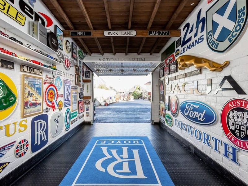 The impressive collection of motor memorabilia featured in these images may be available by separate negotiation.