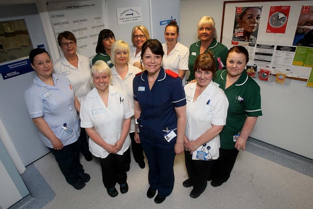 Members of the Main Outpatients team at University Hospital of Hartlepool in 2015. Are you pictured?
