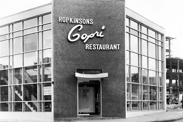 The exterior of the Capri Restaurant in Rockingham Gate, Sheffield,  May 1963