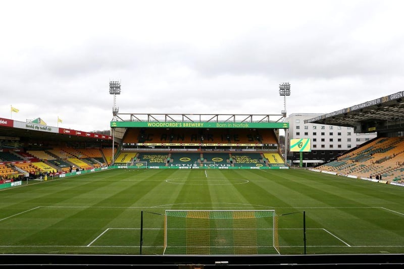 The estimated distance between St James’s Park and Carrow Road is 245 miles.