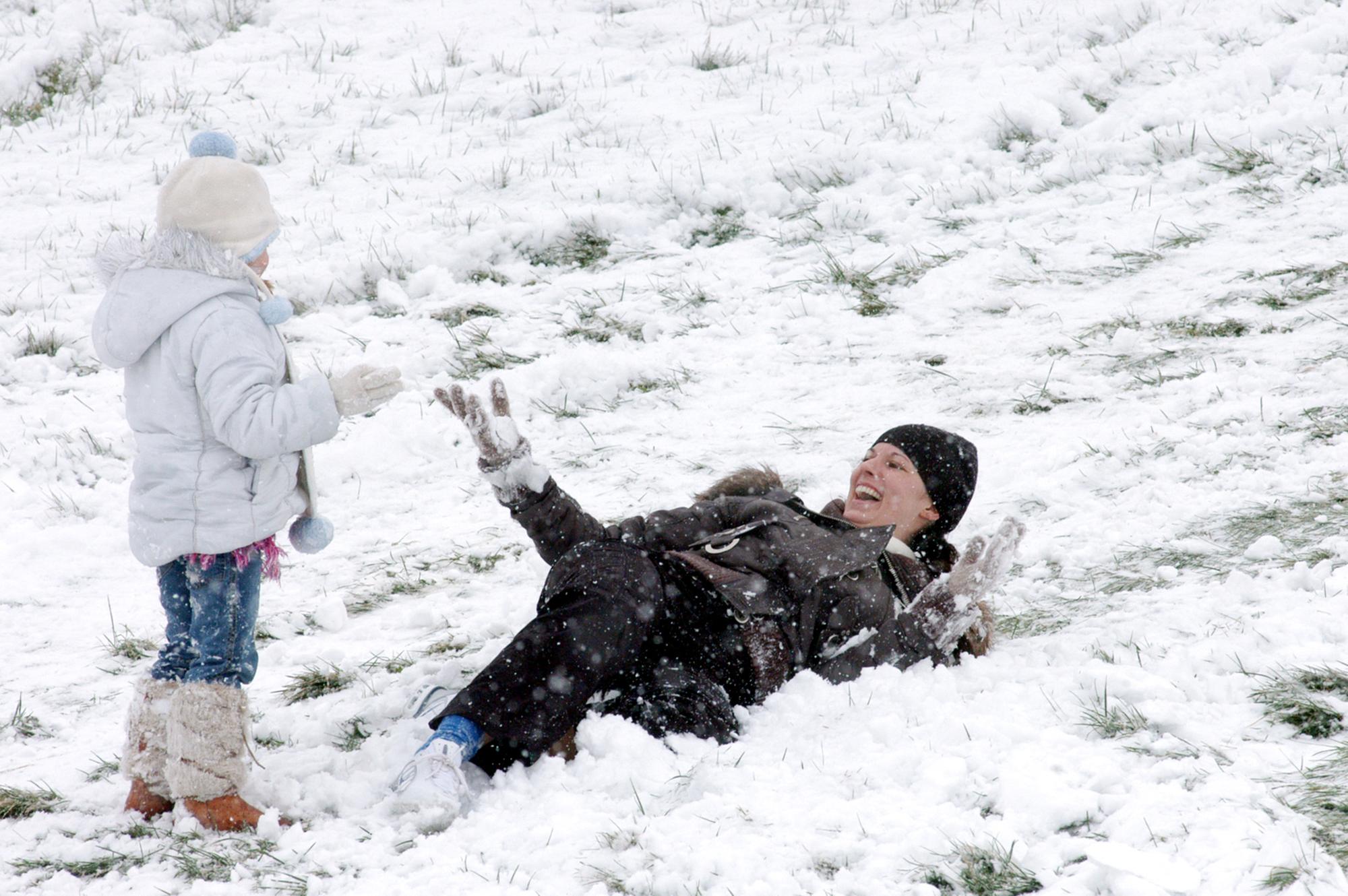 Fun in the snow off Windsor Road in 2007.