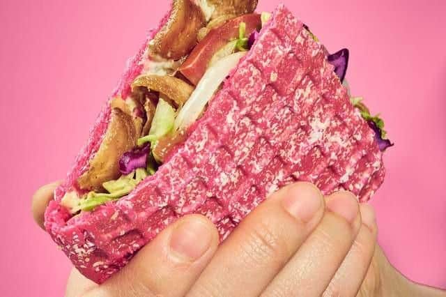 Pink kebabs.