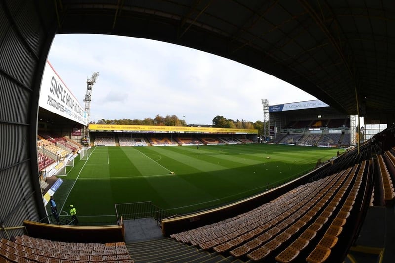 Overall rank: 10. Capacity:  13,677. Fir Park has been Motherwell’s home for over 100 years. The club moved to the ground in 1895, having previously played at Dalziel Park.