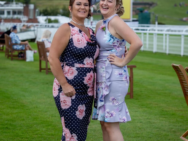 Ladies Day at Qatar Goodwood Festival, Goodwood on 29th July 2021
Pictured:  Caitlin Collins with her auntie Julie Croft
Picture: Habibur Rahman