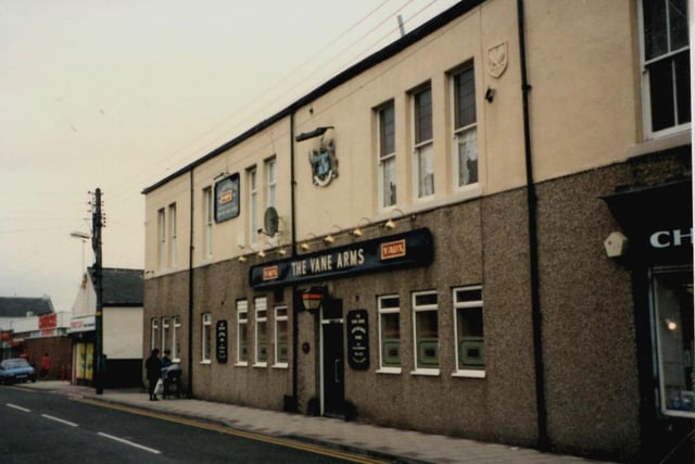 The Vane Arms in Vane Street, New Silksworth, known for having a coat of arms above the doorway. Photo: Ron Lawson.