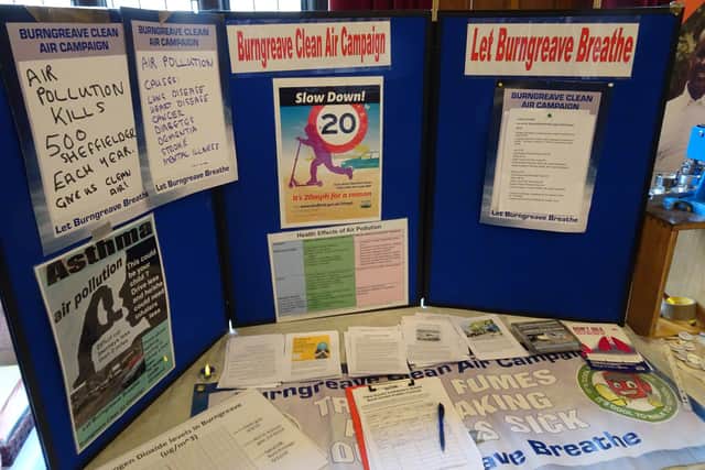 A Burngreave Clean Air Campaign stall.