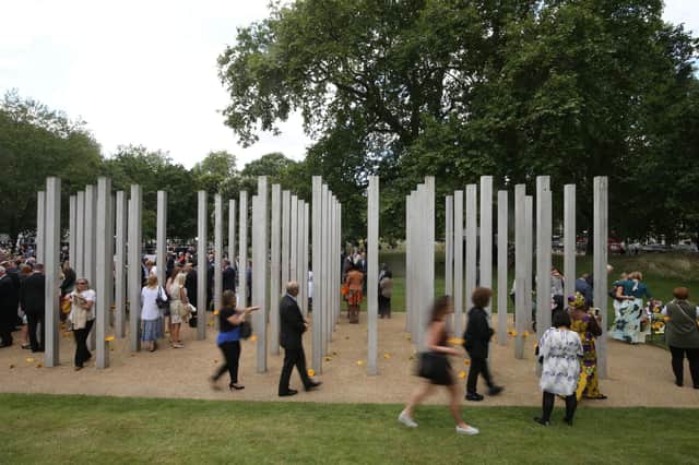 A Sheffield steel company has said it was an "honour" to be part of creating a lasting memorial in Hyde Park for the 52 victims who were killed in the 7/7 bombings in London in 2005. Photo by Steve Parsons - WPA Pool/Getty Images.