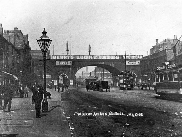 The Wicker Arches were built in 1848 and form a 660-yard (600 m) long railway viaduct across the Don Valley
