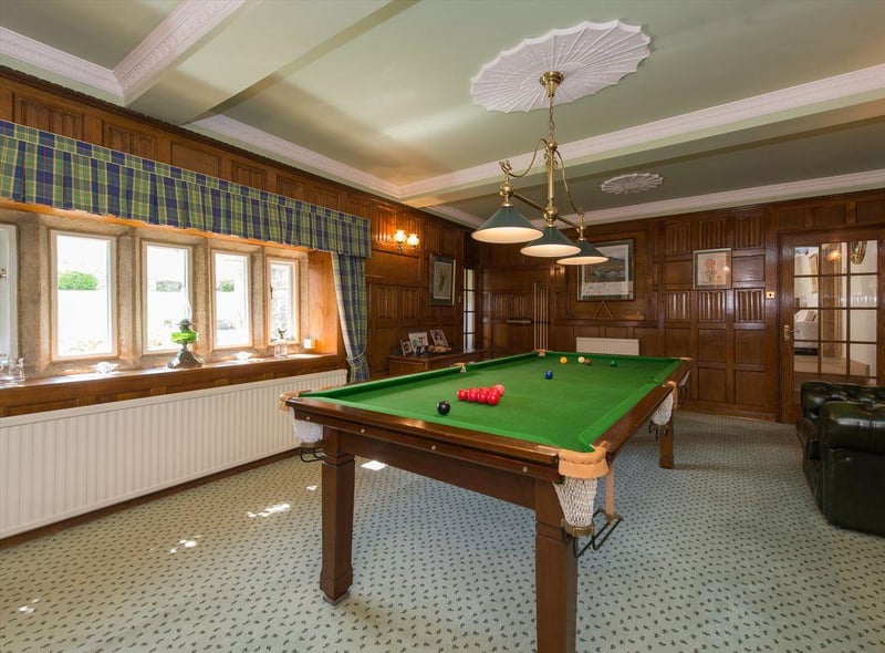 Estate agent Knight Frank says the house has a self-contained leisure wing with a gym, swim spa and sauna.