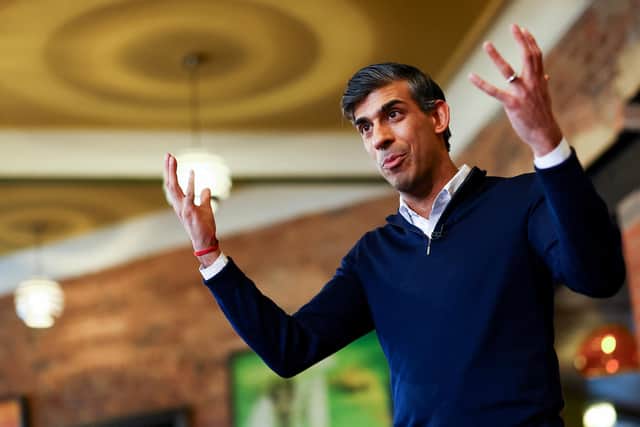 Prime Minister Rishi Sunak during a Q&A event at The Queens Hotel, a Wetherspoons pub in the former mining village of Maltby, near Rotherham, South Yorkshire. Picture date: Thursday March 7, 2024.  Carl Recine/PA Wire