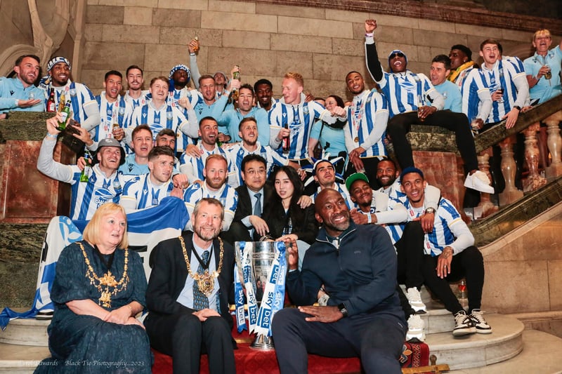 The players were given a civic reception at the town hall.