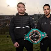 Sheffield, UK: Dalton Smith and Jose Zepeda face off for the 1st time ahead of theirWBC International Super Lightweight Title fight on Saturday night.19 March 2024Picture By Mark Robinson Matchroom Boxing
