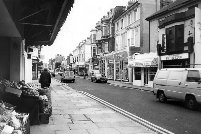 This throwback photo is from 1987. At the front of the picture is Southsea Kebab House and The Bistro. Both have been replaced by Ken's. While the greengrocer on the opposite side of the street is now The Greenwich pub.