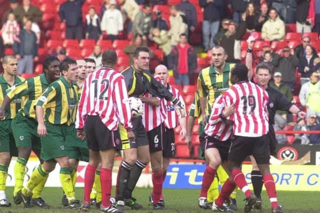 Sheffield United's Patrick Suffo sees red against West Brom as The Battle of Bramall Lane boils over.